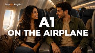 A1 English Listening Practice | On the Airplane | Easy English Conversation
