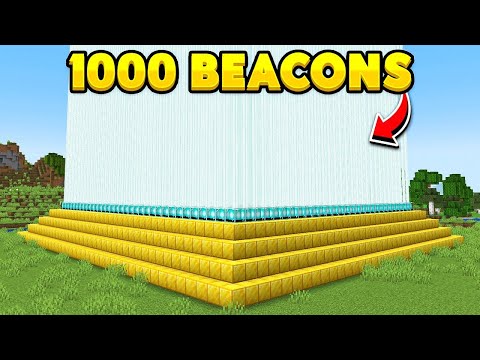 Insane!! I Crafted 1000 Beacons in Minecraft!