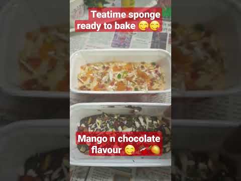 #Chocolate n mango flavour teatime cake🍫🥭😋#ytshorts #shortsfeed #trending cakes#please subscribe🙏