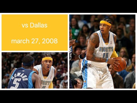 Carmelo Anthony 32 pts vs Dallas Mavericks Highlights (march 27, 2008)