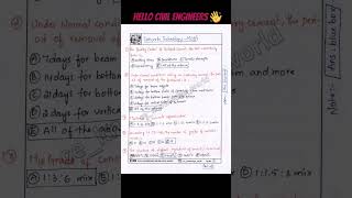 MOST REPEATED PREVIOUS YEAR QUESTIONS II CONCRETE TECHNOLOGY II MCQ'S II PART-01 II