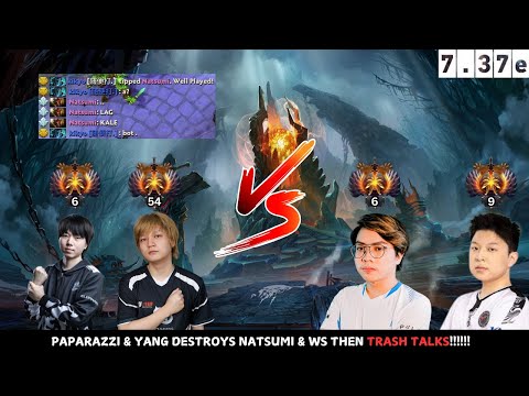 Paparazzi  Destroys Natsumi  Then Trash Talks!!- 7.37e Dota 2  Rank Match - 10 PROS in ONE GAME!!
