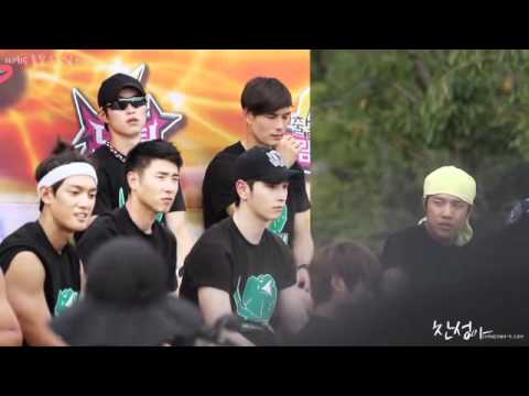 [FANCAM] 110915 KBS Dream Team Filming - Chansung (4)