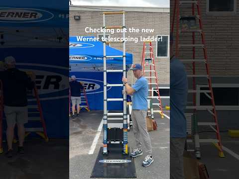 Check out the new @WernerSafetyAboveAll telescoping ladder! Love the slow close! #tools #ladder