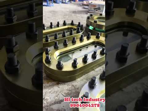 HI TECH Stainless Steel Obround Tank Mounted Sight Glass Flow Indicator, For CHEMICAL AND PHARMA IND, Size: 25 MM 100 MM