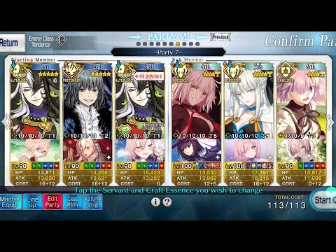 [FGO NA] Hunting Quest 11 Day 1 90+: Oberon & Double Douman 6S
