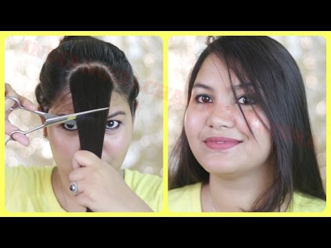 How to cut your own hair at home/ Side swept...