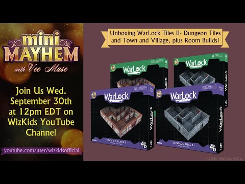 Mini Mayhem with Vee Mus'e: Unboxing WarLock Tiles II- Dungeon Tiles and Town and Village
