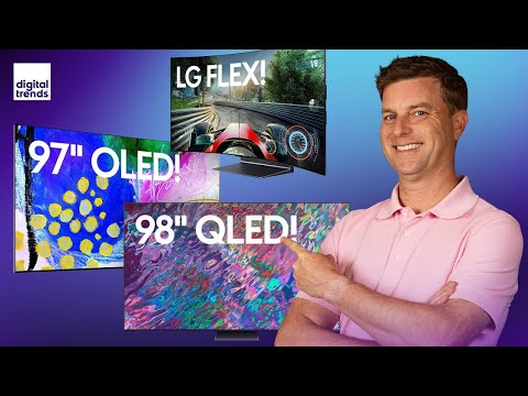Gigantic TVs! A First look at LG's 97-inch G2 OLED & Samsung's 98-inch Neo QLED