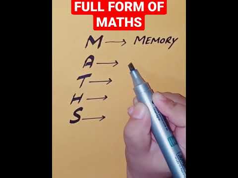 FULL FORM OF MATHS😍#maths #MATHSFUN#shorts #viral