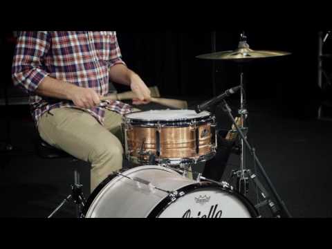 Seamless spun snare drum comparison - Oriollo brass, aluminum, copper and manganese steel