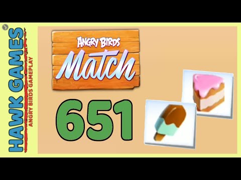 Angry Birds Match ⭐ Level 651 - Walkthrough, No Boosters