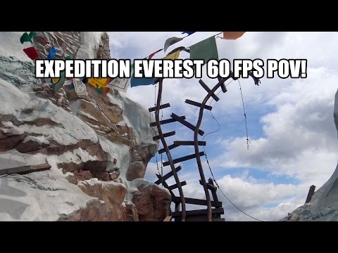 Expedition Everest Roller Coaster POV 60FPS Walt Disney World Animal Kingdom