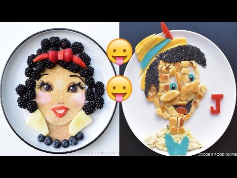 Mom Prepares Healthy Meals as Cartoon Characters for Son to Eat Video