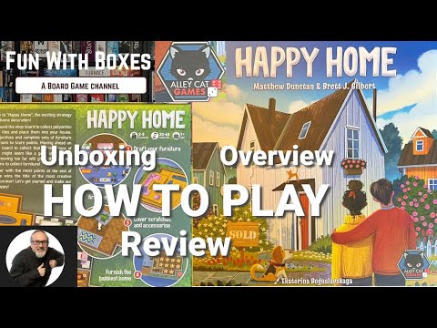 Happy Home | Board Game | Alley Cat Games | Unboxing, Overview, How to Play and Review