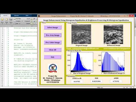 Matlab Code For Image Enhancement Using Histrogram Equalization
