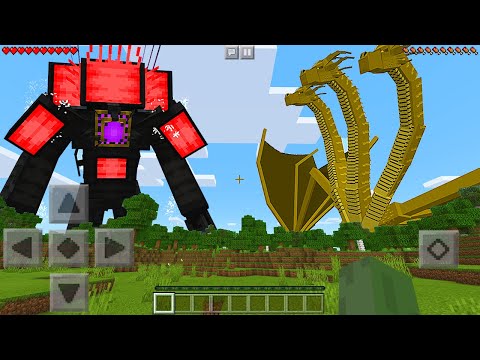 Minecraft Showdown: KING GHIDORAH vs TITAN MAN!