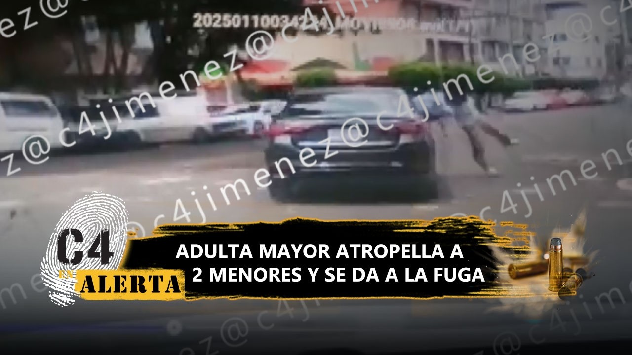 ¡Se dio a la fuga! Adulta mayor atropella a dos estudiantes tras pasarse un alto en Iztapalapa