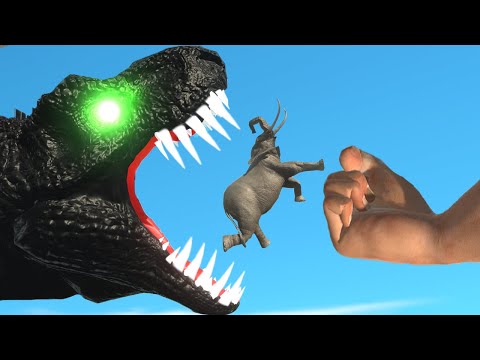 Mega Punch to TREX Head Mecha units and Animals - Animal Revolt Battle Simulator