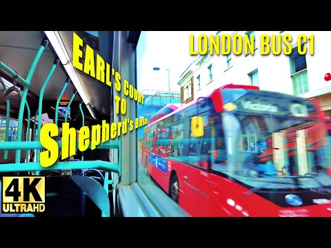 London Bus  C1 | Earl's Court to Shepherd's Bush | Christmas music