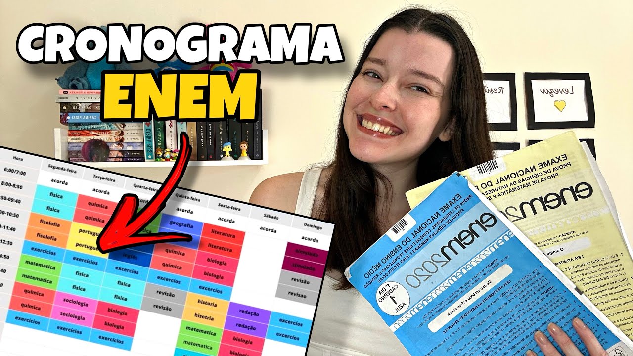 COMO MONTAR UM CRONOGRAMA DE ESTUDOS PARA O ENEM 2024 | Cronograma Enem 5 Meses!!!