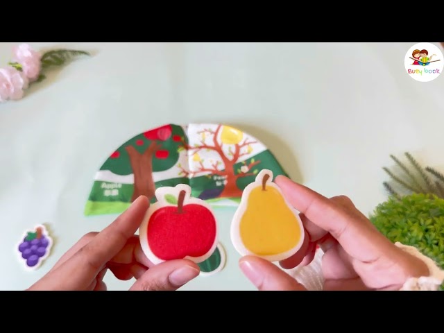 كتاب قماشي تفاعلي (الفواكه)