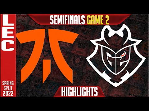 FNC vs G2 Highlights Game 2 | Semi final LEC Playoffs Spring 2022 | Fnatic vs G2 Esports G2