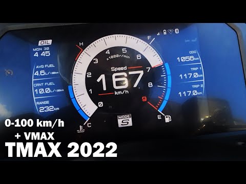 0-100 km/h + VMAX New YAMAHA TMAX 2022 560cc