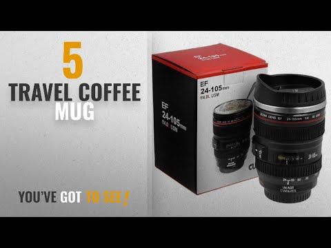 Top 10 Travel Coffee Mug [2018]: Flintstop Plastic Camera Lens Shaped Coffee Mug With Lid, 350ml