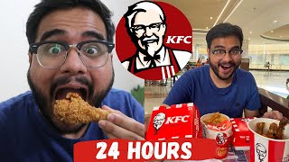 I only ate KFC FOR 24 HOURS CHALLENGE | EATING FRIED CHICKEN ONLY