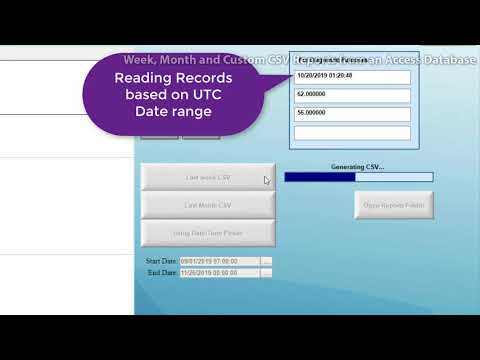 BLUE Open Studio 8.1 - Week, Month and Custom CSV Reports from an Access Database