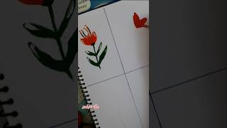 unique four flower in one stroke #flowers #painting #acrylicpainting #unique #sh