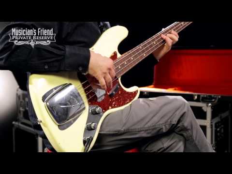 Fender Custom Shop 1960 Jazz Bass Relic Electric Bass Guitar, Vintage White