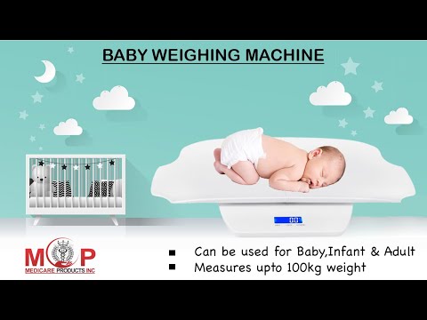 MCP Digital Baby Weighing Scale Infant And Adult Body Weight Upto 100kg With Baby Tray ( White)