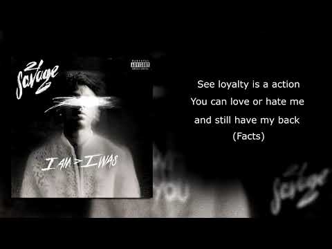 21 savage - ball w/o you (Lyrics)