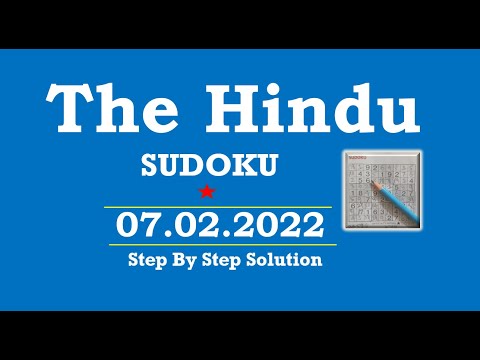 How to Solve 1 Star Hindu  Sudoku Feb 07, 2022 -  Step By Step Solution