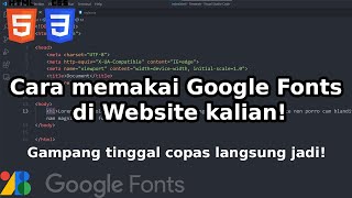 Download lagu CARA MEMAKAI GOOGLE FONT DI CSS WEBSITE KALIAN, COPAS LANGSUNG JADI! mp3 Download lagu CARA MEMAKAI GOOGLE FONT DI CSS WEBSITE KALIAN, COPAS LANGSUNG JADI! mp3