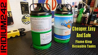 Safely Refill 1LB Propane Cylinders With Flame King Resuable Tanks!