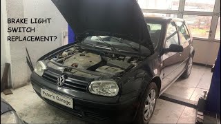 VW Brake light switch / Stop light switch testing and replacement Code P0571