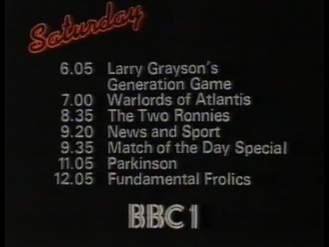 Saturday 19th December 1981 BBC1