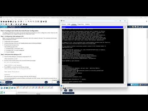 Packet Tracer 10.1.4- Configure initial Router settings