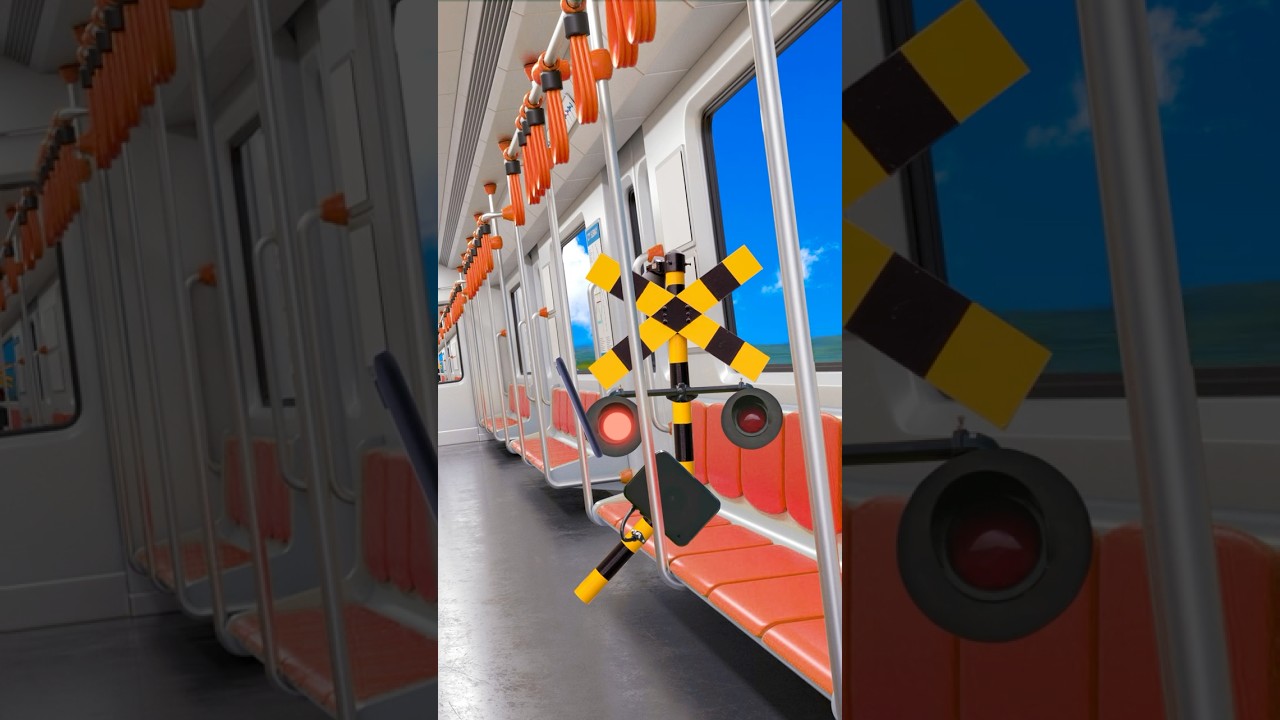 Railroad Crossings on a Train #Shorts #Train