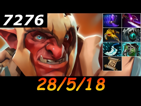 Dota 2 Troll Warlord 7276 MMR 28/5/18 (Kills/Deaths/Assists) Ranked Full Gameplay