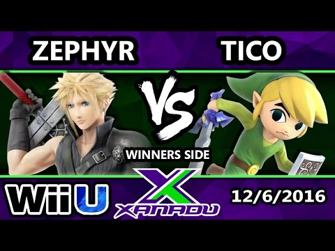 S@X 179 - Zephyr (Cloud) Vs. Tico (Toon Link) - SSB4 Tournament - Smash for Wii U - Smash 4