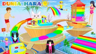 Download lagu Taman Kolam Renang Baru Depan Rumah Yuta Banjir Tinggi VS Raksasa Lava buat air meleleh | Sakura mp3