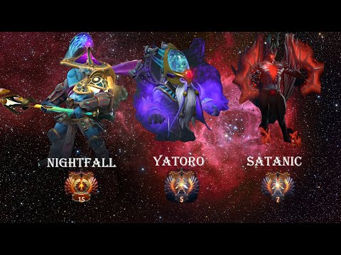 Nightfall and Yatoro VS Satanic (BUTTERFLY), Crit and Timado - Dota 2 Gameplay top MMR
