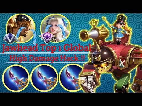 SECRET WEAPON JAWHEAD BUILD BROKEN DAMAGE TO DESTROY 2 HERO ANNOYING | JAWHEAD TOP 1 GLOBAL | MLBB