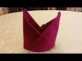 Napkin Folding || The Bishop's Hat || Easy Napkin Folding Tutorial #1