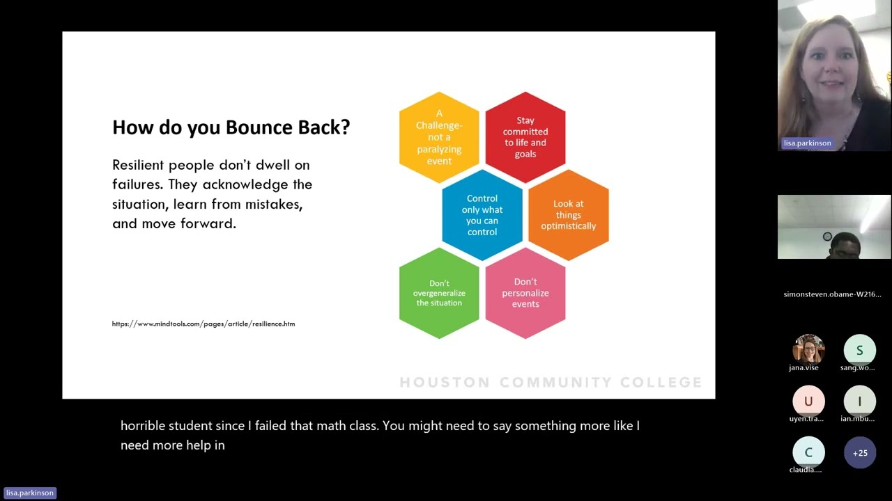 Resiliency and Bouncing Back.