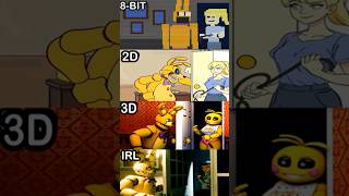 FNaF Afton Family Be Like: - 8-Bit VS 2D VS 3D VS IRL
